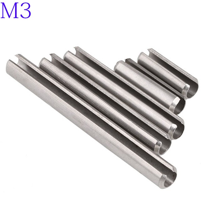 M3 3mm 304 Stainless Steel Spring Tension Pins Split Dowel Sellock Roll