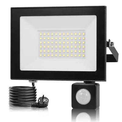 DEPMOG Inundador LED 50W con detector de movimiento foco lámpara exterior luz