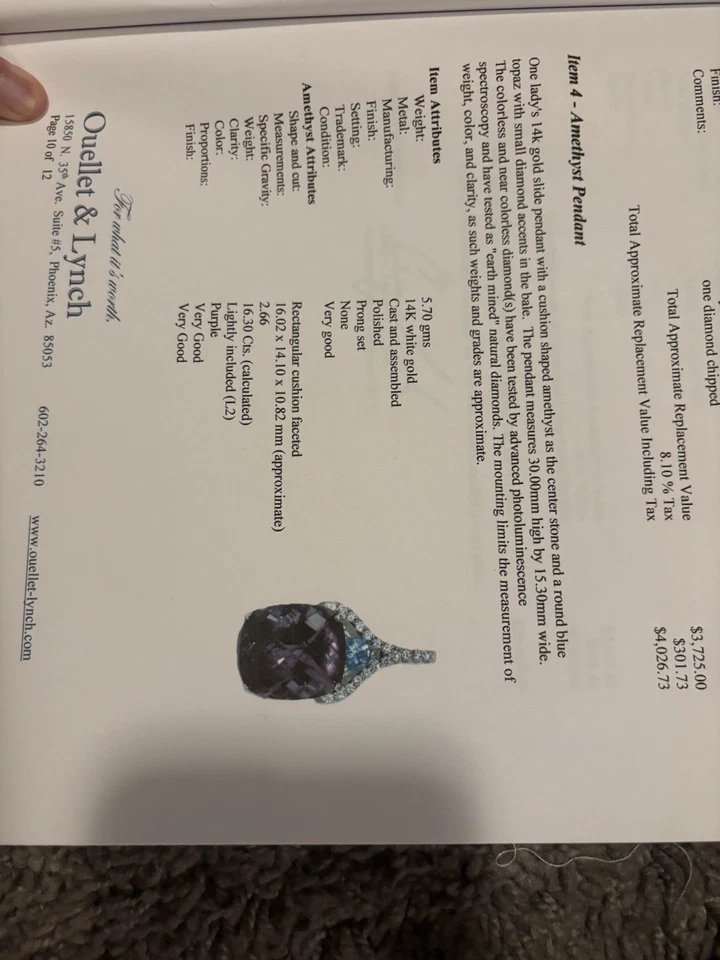 Amethyst Pendant - Image 4 of 4