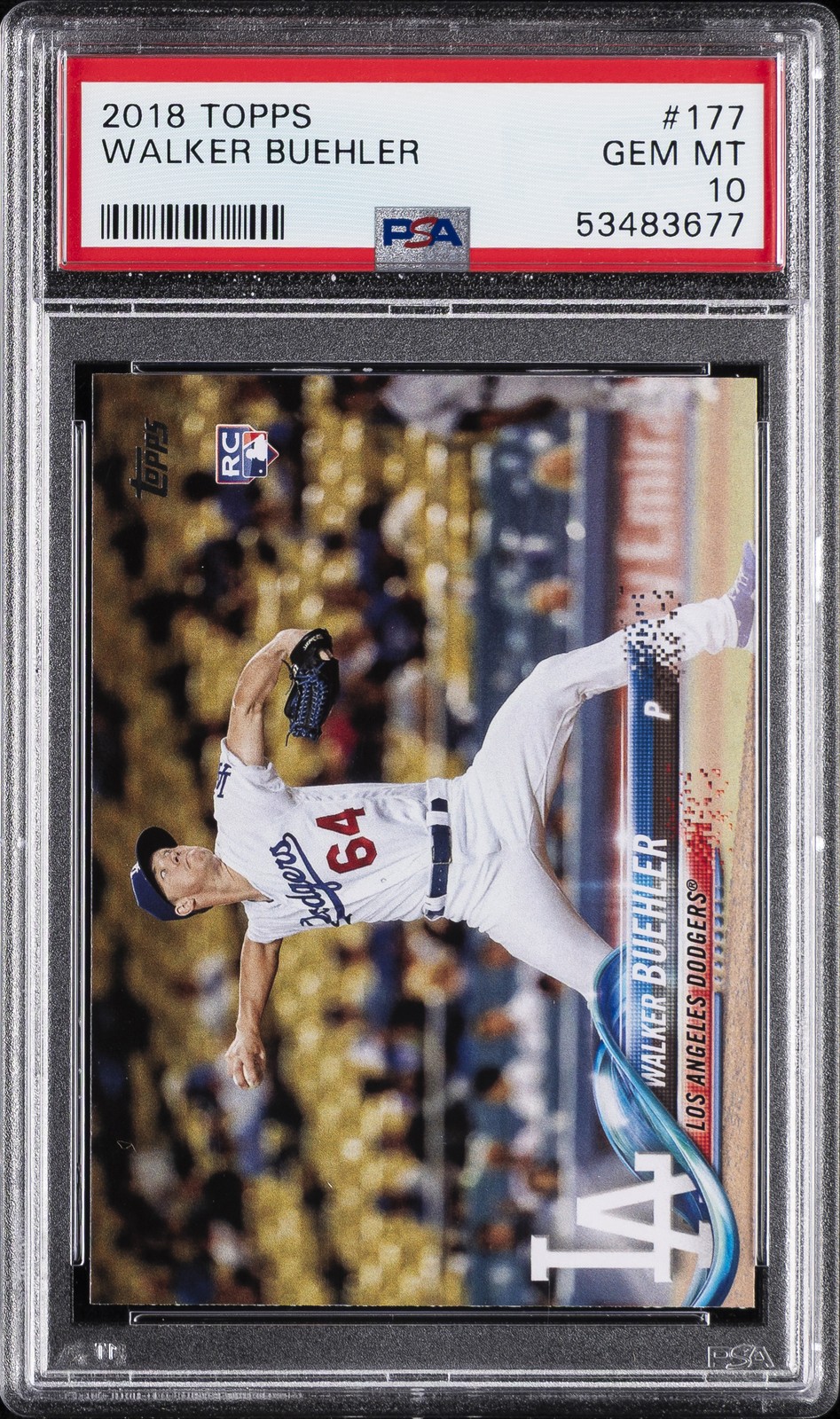 2018 TOPPS #177 WALKER BUEHLER ROOKIE RC PSA 10