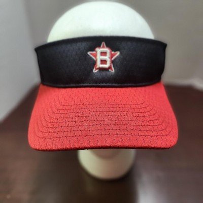 Richardson Hat Visor Strap Back Mens Medium Large Black Red Embroidered 740