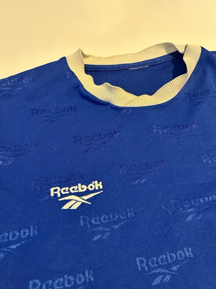 1980s Umbro Jersey blue long sleeved T shirt Football goalkeeper Vintage Mens M - Image 2 of 4