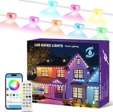 Permanent Outdoor Lights for House, 150Ft RGB+IC Smart Outdoor Decor, 50+ Scene 
