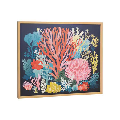 Gallery Bright Coral Underwater Ocean by the Creative Bunch Studio Gold Framed A