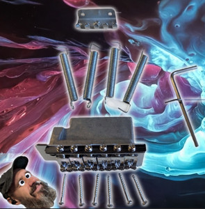 LOVELY 6 Point Strat style Tremolo Bridge Chrome Classic Rock on! Winning!