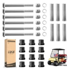 Golf Cart Front and Rear Leaf Spring Bushing and Sleeve Screw Kit for Club
