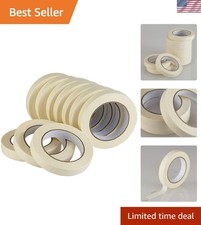 Masking Tape 10 Pack General Purpose Beige White Color, 0.75 inch x 55 Yards ...