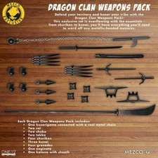 MEZCO ONE:12 COLLECTIVE DRAGON CLAN WEAPONS PACK FOR 6" FIGURES MDX NEW *US*