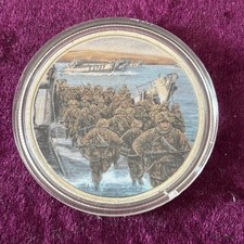 Bomb Alley 21/5 “D-DAY SAN CARLOS BAY” FALKLANDS WAR 45mm SILVER PLATE MEDALLION