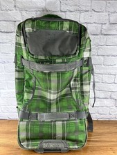 Burton Wheelie Bag 29L Travel Gear Roller Luggage Suitcase Green Plaid