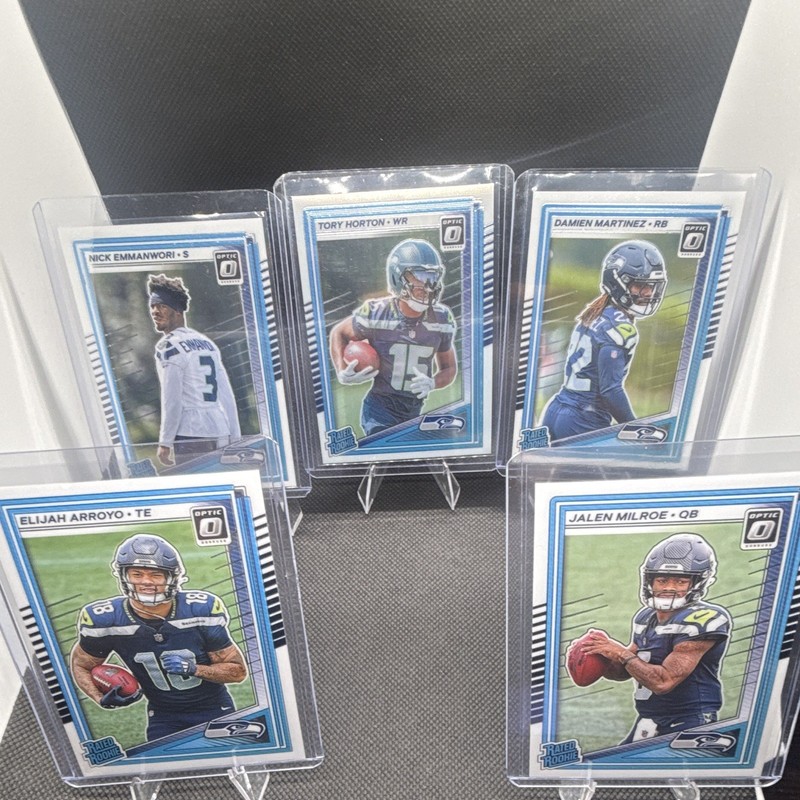 170-Panini 2025 Donruss Optic Rated Rookie Seahawks Milroe+4 RC Lot - 5