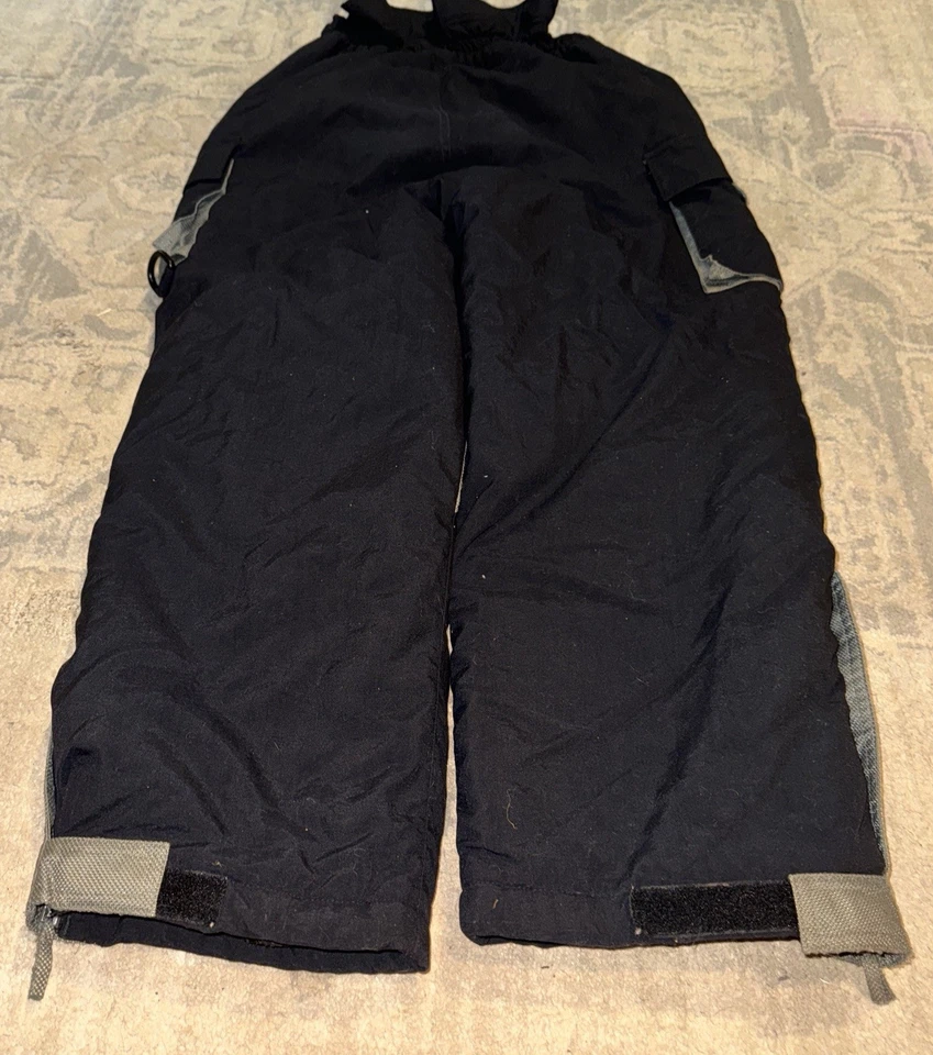 Pantalones de esquí snowboard LL Bean jóvenes niños talla grande 14/16 negros aislados Foto 2 de 4