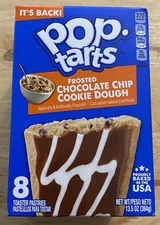 NEW KELLOGG’S FROSTED CHOCOLATE CHIP COOKIE DOUGH POP TARTS 8 TOASTER PASTRIES