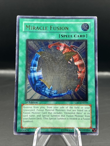 YuGiOh - MIRACLE FUSION CRV-EN039 Ultimate Rare 1st Edition MP - Picture 2 of 3