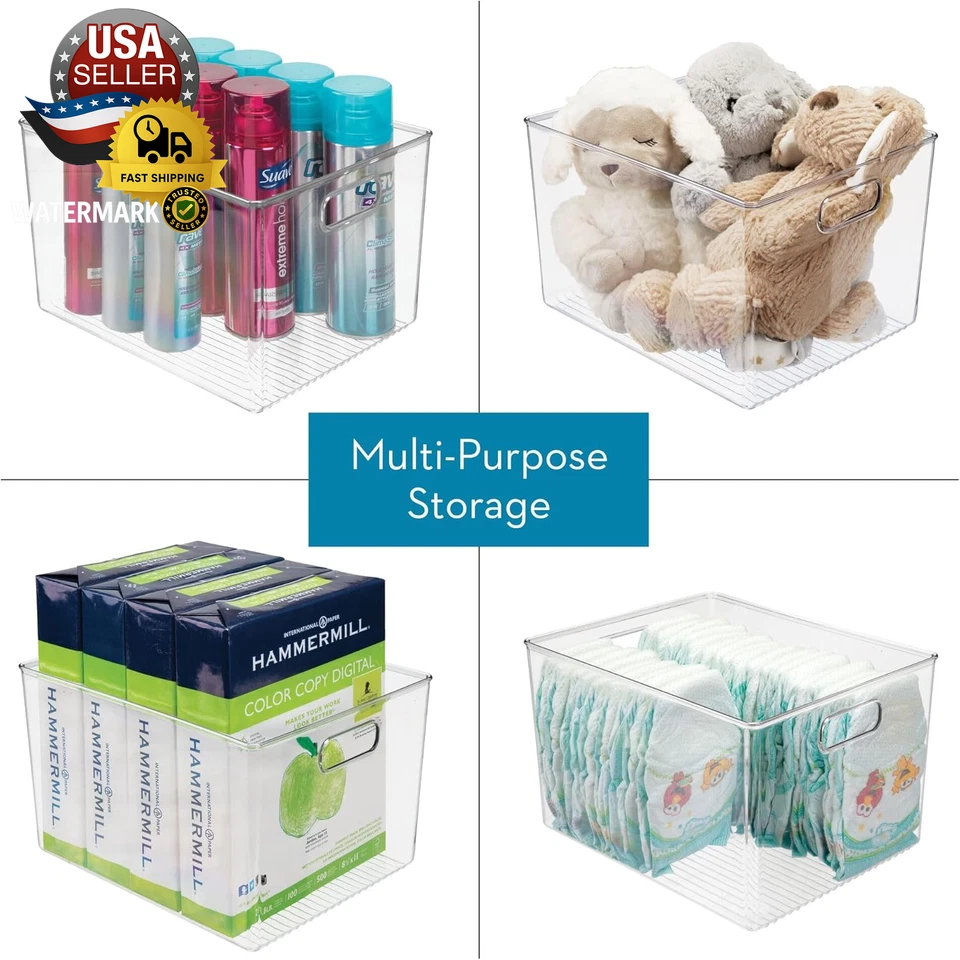 Idesign Plastic Stackable Kitchen Organizer Bin with Easy to Grip Integrated Han - Image 4 of 4