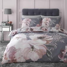 Image of Catherine Lansfield Dramatic Floral Flowers Duvet Cover Sets Bedding Bed Sets