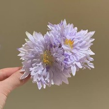 Purple Flower Hair Clip Beach Vacation Photo Side Hair Accessory 2pc