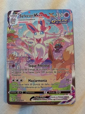 Pokémon TCG Sylveon VMAX Evolving Skies 212/203 Alternate Art Secret Rare Spanisch