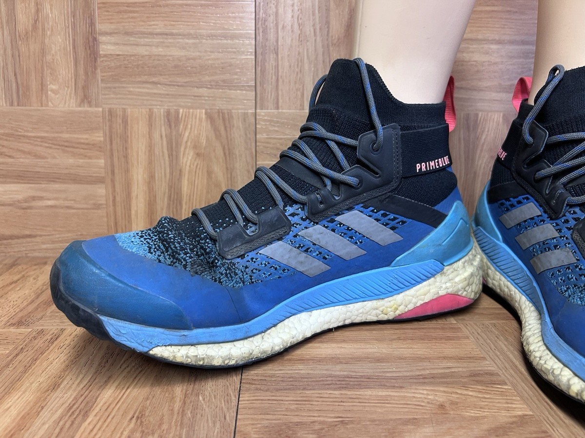 Sz 11 - Adidas Terrex Free Hiker Primeblue Boost Blue Hiking Shoes