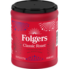 Folgers Classic Roast Ground Coffee, Medium Roast, 9.6 oz Canister New