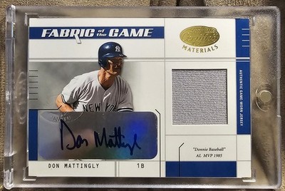 2003 Leaf Certified Materials Fabric of the Game Don Mattingly Jersey Auto /5
