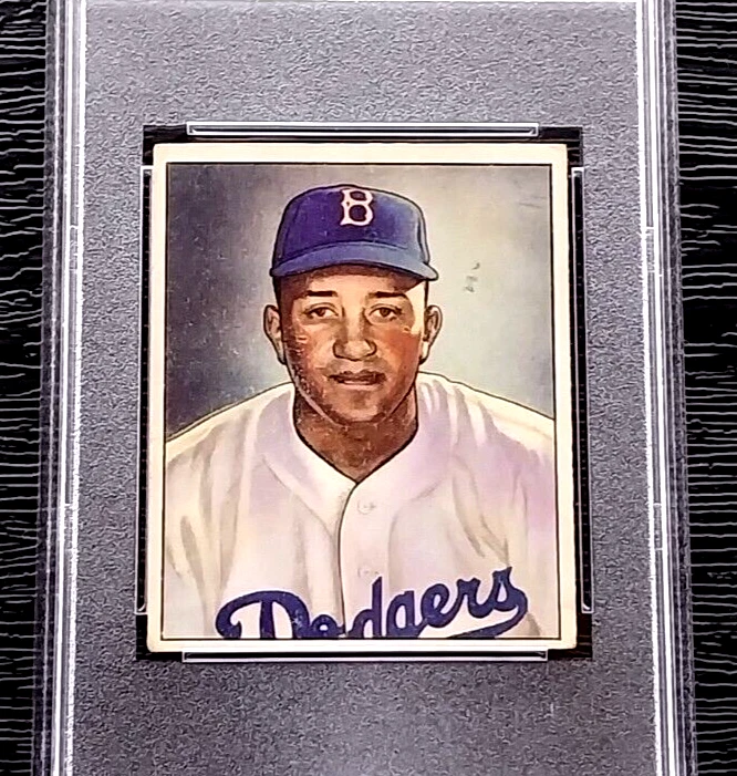 1950 BOWMAN DON NEWCOMBE ROOKIE BASEBALL CARD #23 *CENTERED* NO CREASES PSA 3 VG - Image 3 of 4