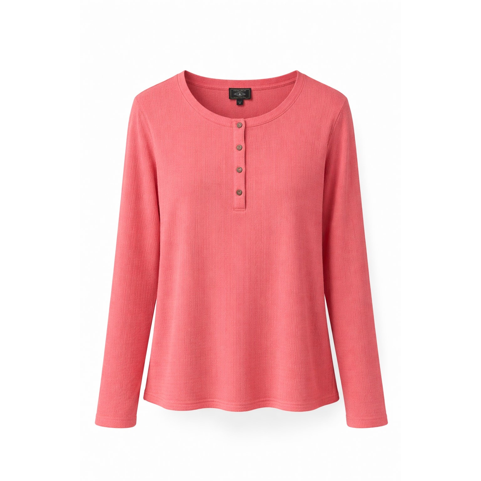 Y2K 90s Henley Top Womens Size M Long Sleeve Classic Casual Urban Outdoors