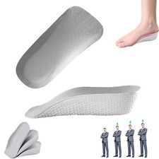 Height Increase Insoles - Orthopedic High Pads 1.0 - Arch 1.4 Inch, Gray