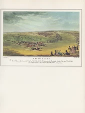 1974 Vintage RACE HORSES "EPSOM RACES: HERE THEY COME" COLOR Art Print Litho