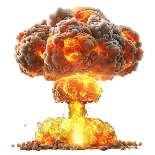 Nuclear Explosion Bomb Self Adhesive Vinyl Sticker