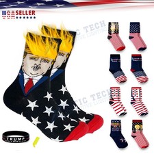 Trump 2024 Socks Let's Go Brandon Socks Donald Trump Socks Funny FJB Joe Biden