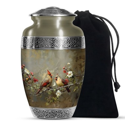 Cardinal Bird Joy Urns for Ashes Adult Mom, Burial Urn (10 Inch)