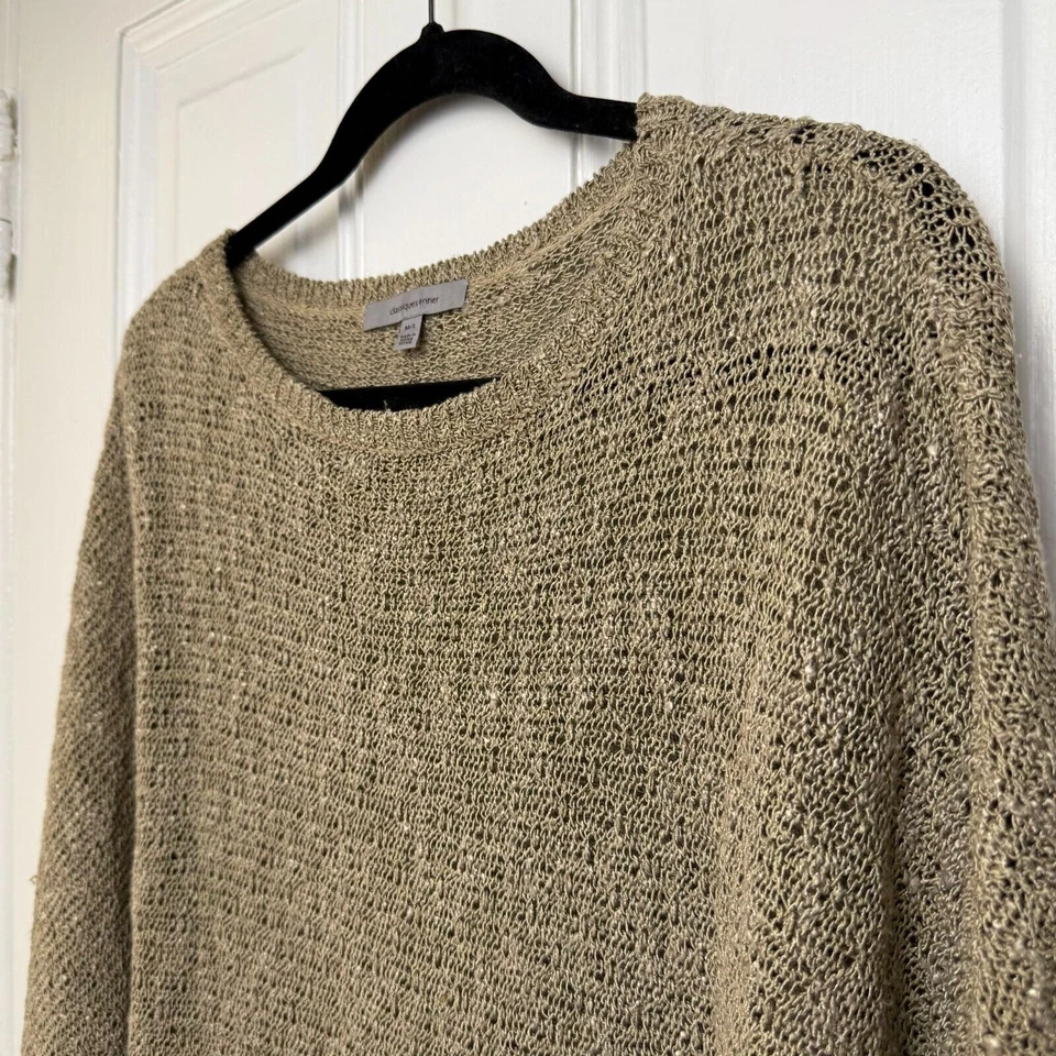 Suéter Classiques Entier Mezcla de Lino de Seda para Mujer Medio Tejido Costero Dolman Foto 2 de 4