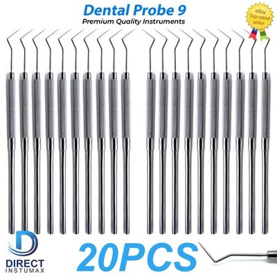 Dental Probe 9 Explorer Double Ended Stainless Steel Diagnostic Instrument Tool
