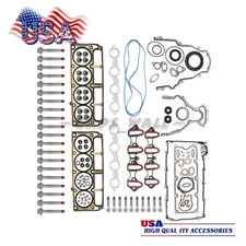 For Chevy Silverado GMC Sierra 5.3L 4.8L Head Full Gasket Set w/ Cylinder Bolts
