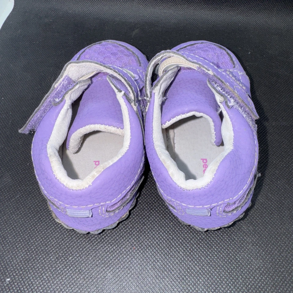 Zapatos de bebé niña Pediped talla 18-24 meses púrpura parte inferior suave Foto 2 de 4