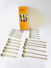🟠 Abert Serie Riflessi Posate Vintage 24 pz per Appetizer Aperitivi Anni 80