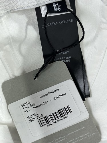 Canada Goose Spellout Logo White Tech Technical Stretch Cap Sz M/L NEW MSRP $225 - Picture 4 of 5
