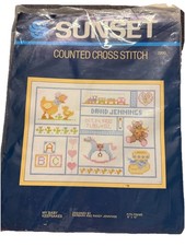 "My Baby Keepsakes Counted Cross Stitch Kit Embroidery Sewing Birth Announcement