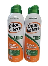 2 Pack Odor Eaters Foot & Sneaker Antifungal Spray Powder 4 oz  EXP : 06/26