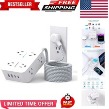 Surge Protector Power Strip 15 Ft Long Cord, Extension Cord 15 Feet with 8 Ou...