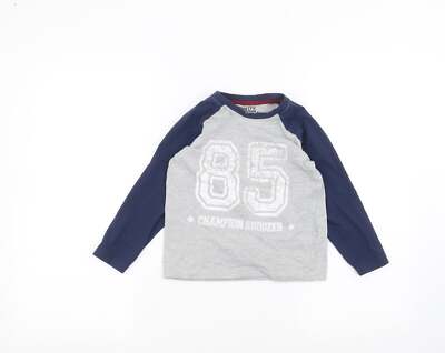 Matalan Jungen grau Baumwollmischung T-Shirt Größe 7 Jahre