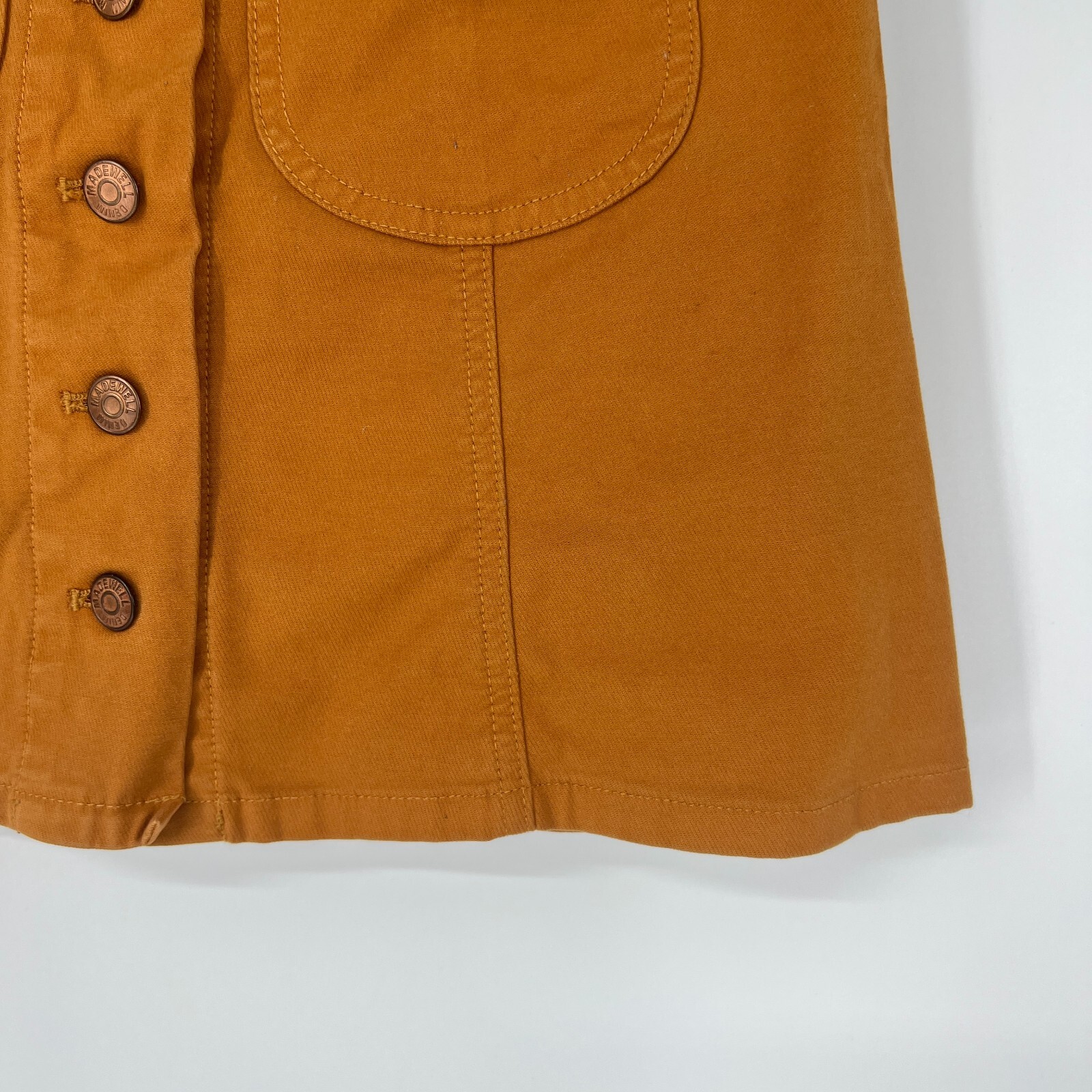 Madewell Patch Pocket Button Front Mini A-Line Sk… - image 5
