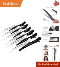 Anti-Slip Hair Clips - 12 Pack - Secure Silicone Band - Styling and Sectioning