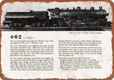 METAL SIGN - Southern Pacific 4-6-2 Locomotive No. 2480 - Vintage Rusty Look