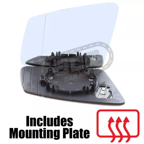 Mercedes C Class W204 Saloon 2009-2014 Heated Wide Angle Mirror Glass Passenger