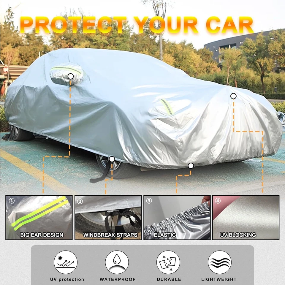 Capa de carro externa impermeável sol neve proteção contra todas as condições climáticas para Nissan Maxima - Imagem 2 de 4