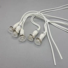 10Pcs 120V AC 10mm White Panel Mounting LED Indication Signal Pilot Lights USKY3