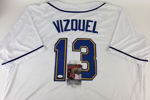 OMAR VIZQUEL Signed Seattle Mariners Custom Jersey (JSA Basic COA) - Picture 3 of 5