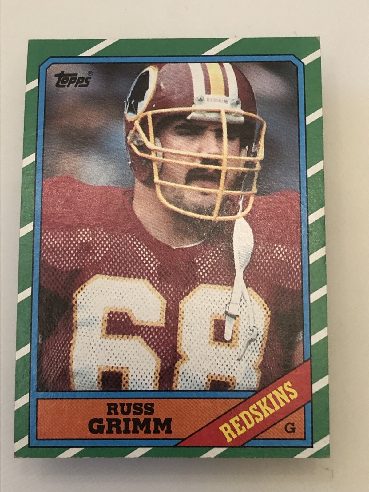 1986 TOPPS RUSS GRIMM #178 WASHINGTON REDSKINS FOOTBALL CARD | eBay